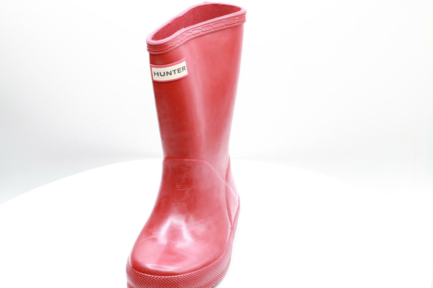 Hunter Little Kids Original First Classic Gloss Rain Boot, Military Red, 10