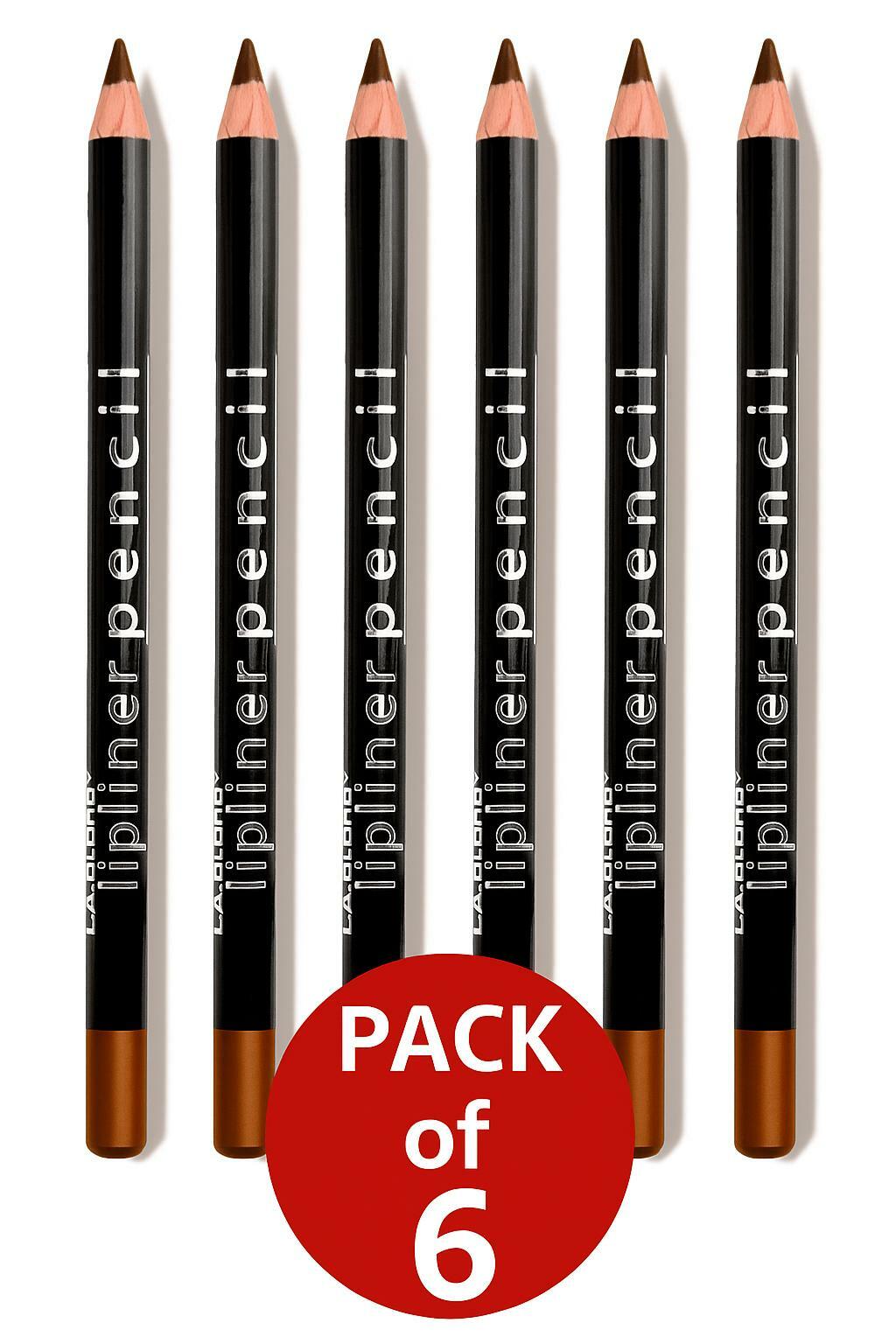 Pack of 6 L.A. COLORS Lipliner Pencil, Hazelnut CP532