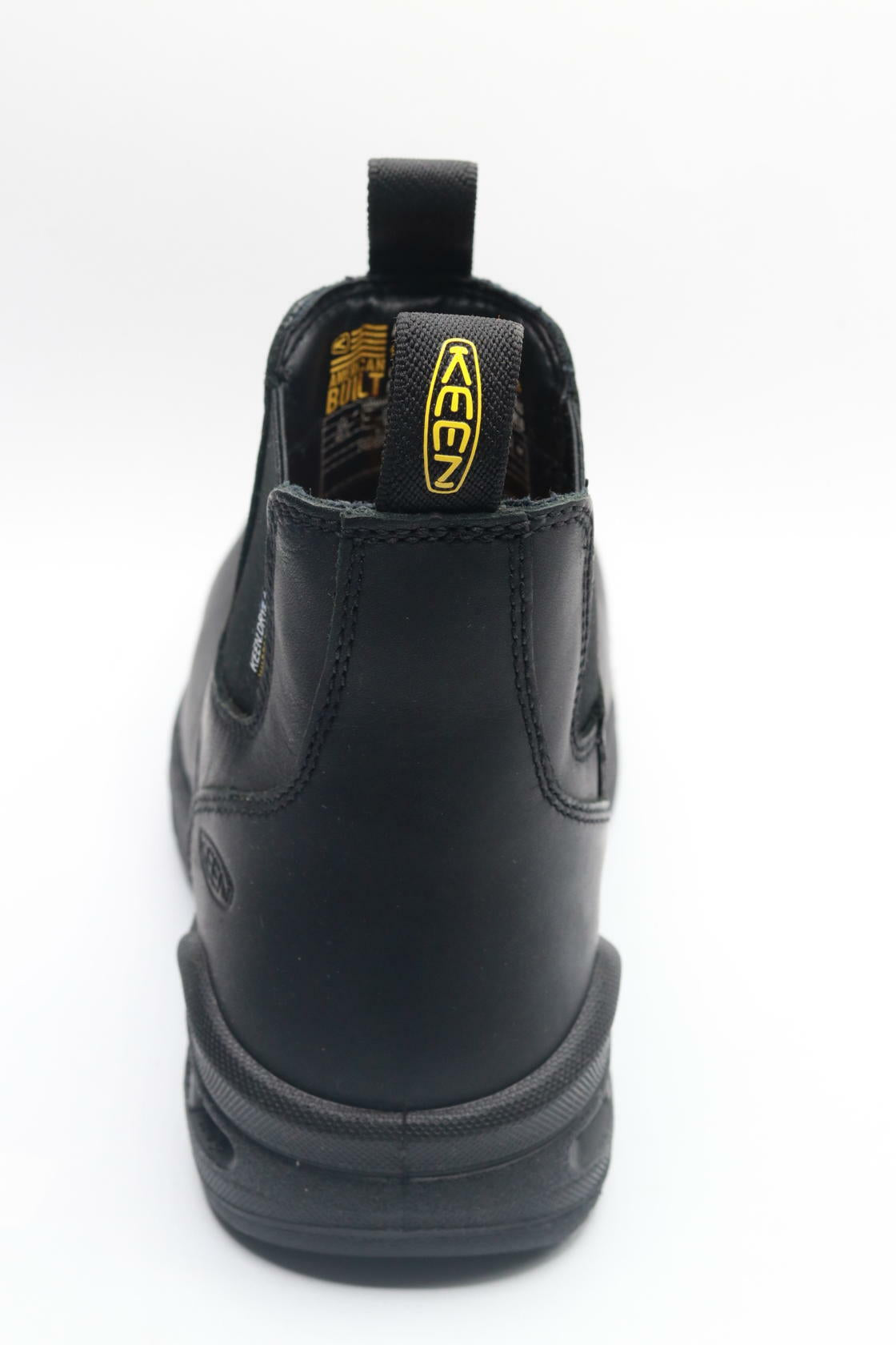 KEEN Utility Men’s Juneau Romeo Mid Height Composite Toe Waterproof Pull On Work Boot, Black/Black, 7.5 EE (Wide) US