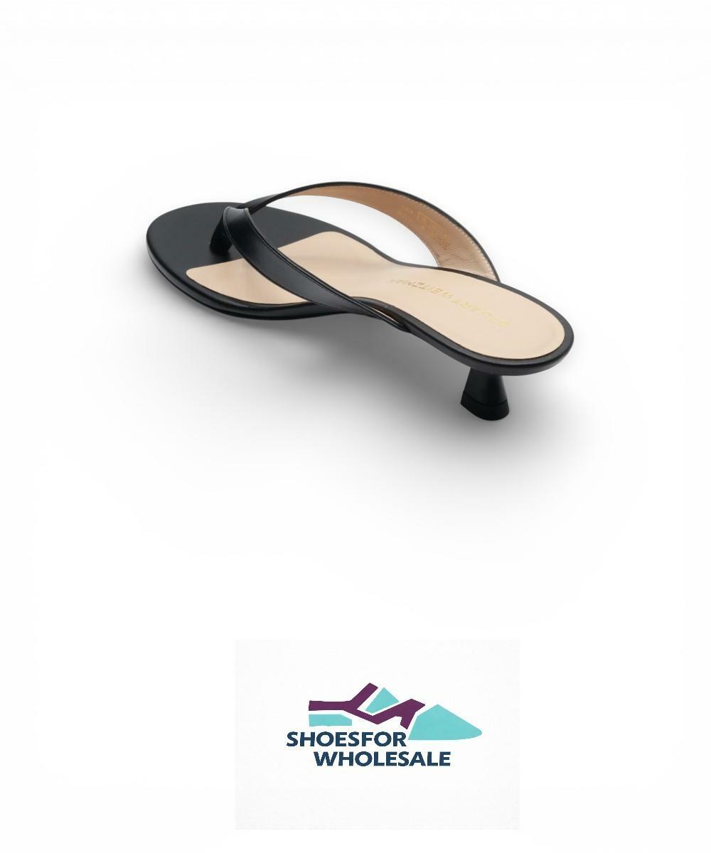 Stuart Weitzman Women's Rio Sleek Sandals 35 Black 9 Medium