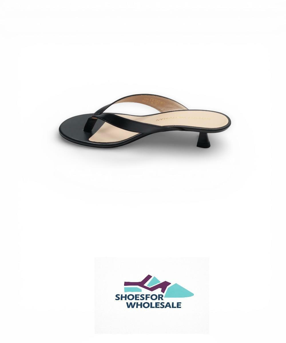 Stuart Weitzman Women's Rio Sleek Sandals 35 Black 9 Medium