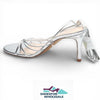 The Drop Women's Archie Lace-Up Strappy Heeled Sandal, Silver, 6