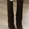 Stuart Weitzman Flareblock 85 Slouch Boot Walnut 5.5 B