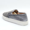 INC Womens Sammee Metallic Rhinestone Loafers Gray 6 Medium (B,M)