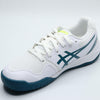 ASICS Kid's Gel-Resolution 9 Grade School Tennis Shoes, 4, White/RESTFUL Teal