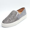 INC Womens Sammee Metallic Rhinestone Loafers Gray 6 Medium (B,M)