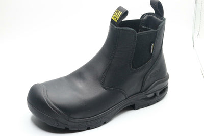 KEEN Utility Men’s Juneau Romeo Mid Height Composite Toe Waterproof Pull On Work Boot, Black/Black, 7.5 EE (Wide) US
