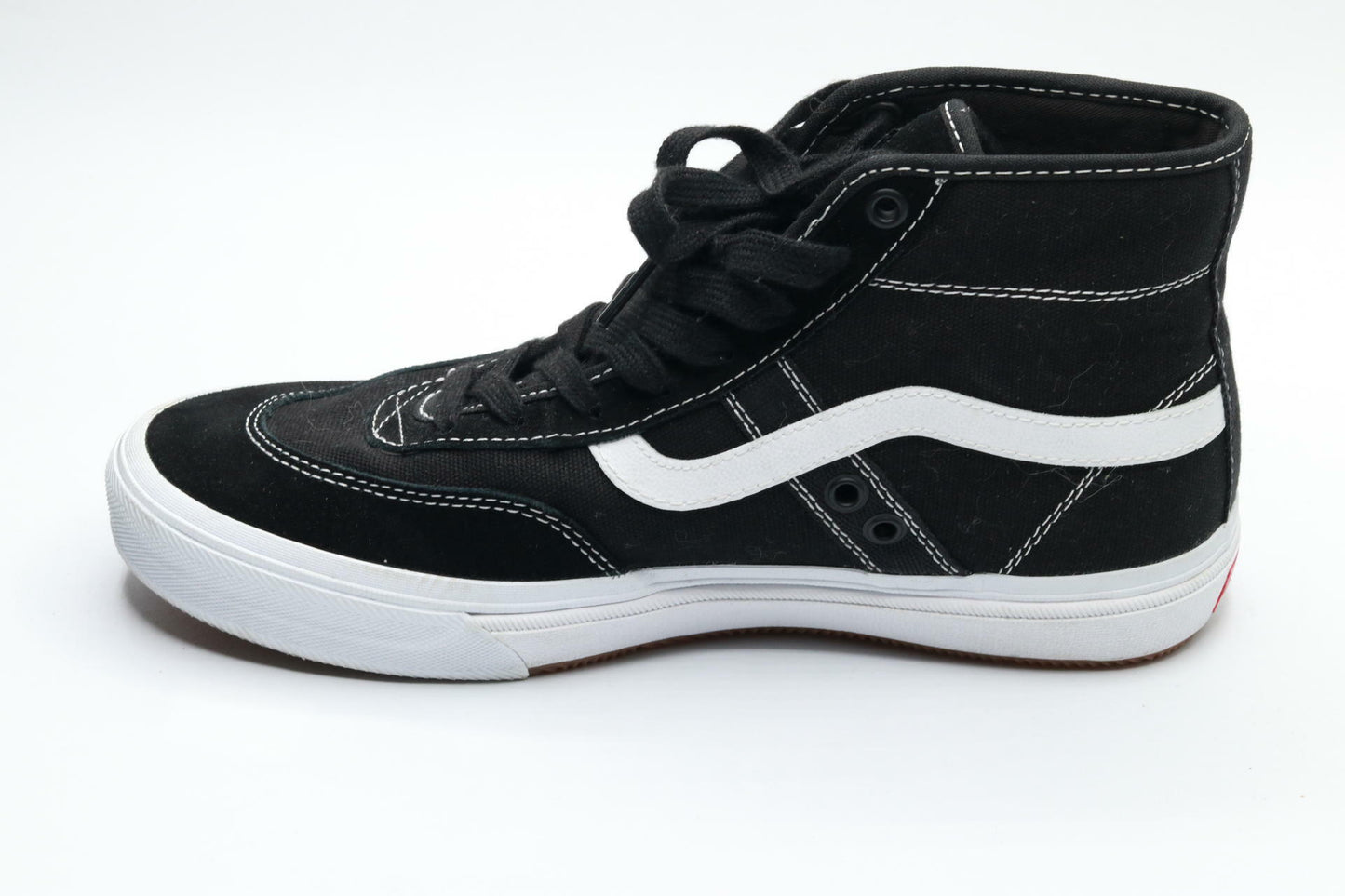 Vans Crockett High Pro in Skateboard Mens  Black and White Sneakers 8M