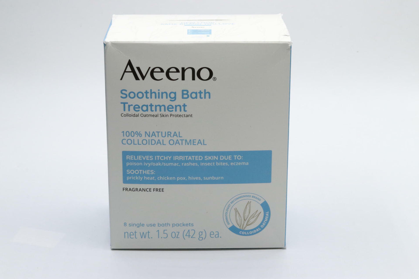 Aveeno Fragrance-Free Soothing Bath Treatment  EXP 04/2026  8 Packets