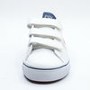 POLO RALPH LAUREN Boy's Sayer EZ (Little Kid) White Tumbled/Navy/Red Player Pony 2.5 Little Kid M
