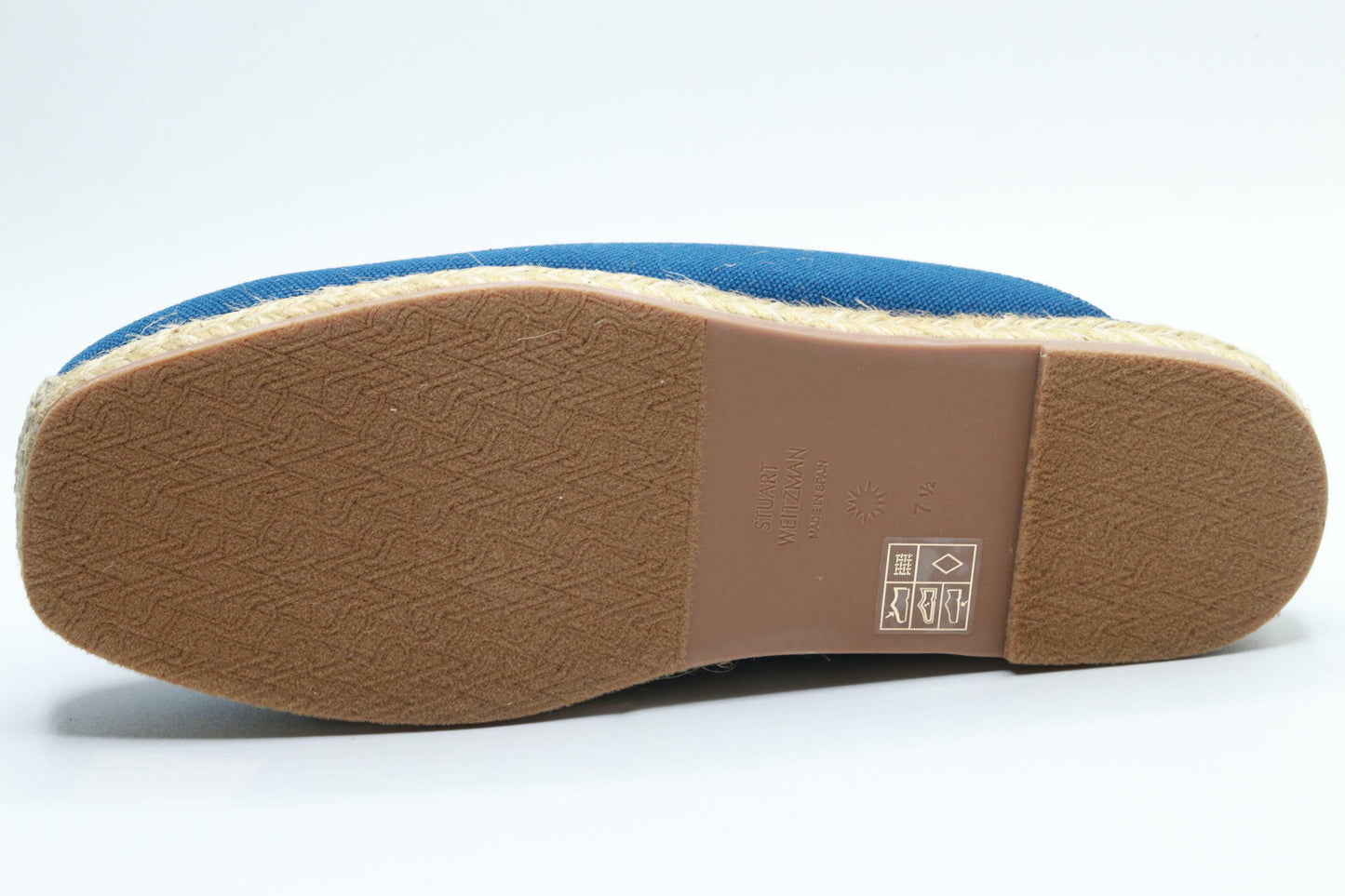 Stuart Weitzman Dree Slide Espadrille Nice Blue/Natural 7.5 C