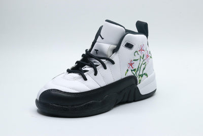 Jordan 12 Retro White/Black/Green/Lavender Mist 12C  Little Kid M
