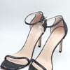 Stuart Weitzman Amelina 95 Ankle Strap Rhinestone Heels Gunmetal 10.5M Women