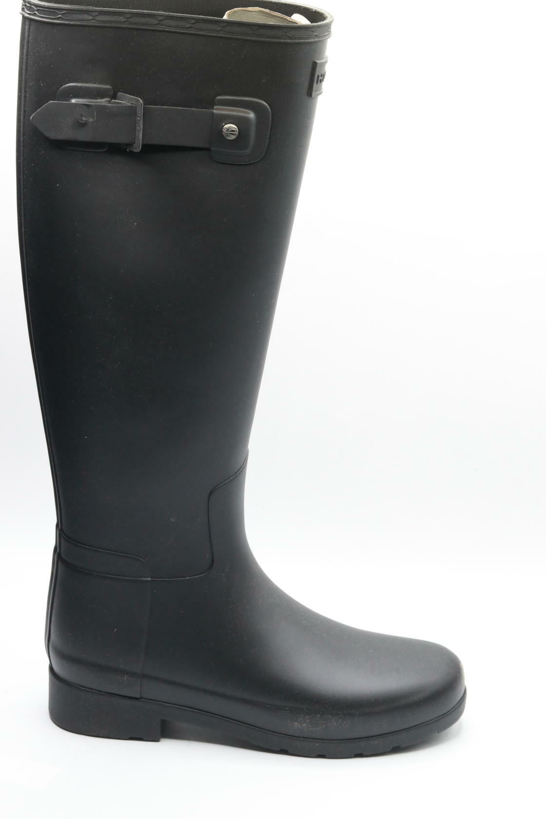 Hunter Original Refined Wide Calf Rain Boot Matte Black 5 M