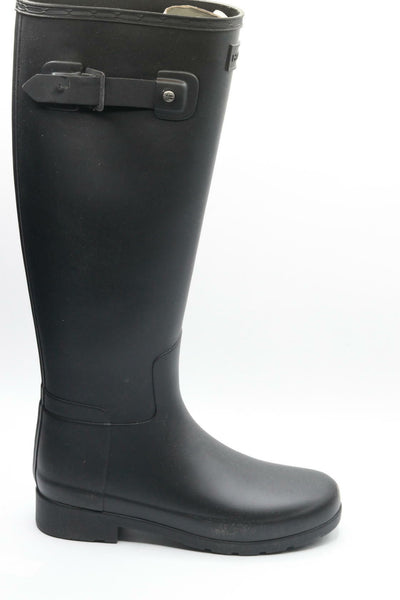 Hunter Original Refined Wide Calf Rain Boot Matte Black 5 M