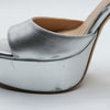 Stuart Weitzman Disco Platform Sandal Silver 6 B