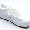 Vans Women's Old Skool Stacked Sneakers, True White, 10 Medium US