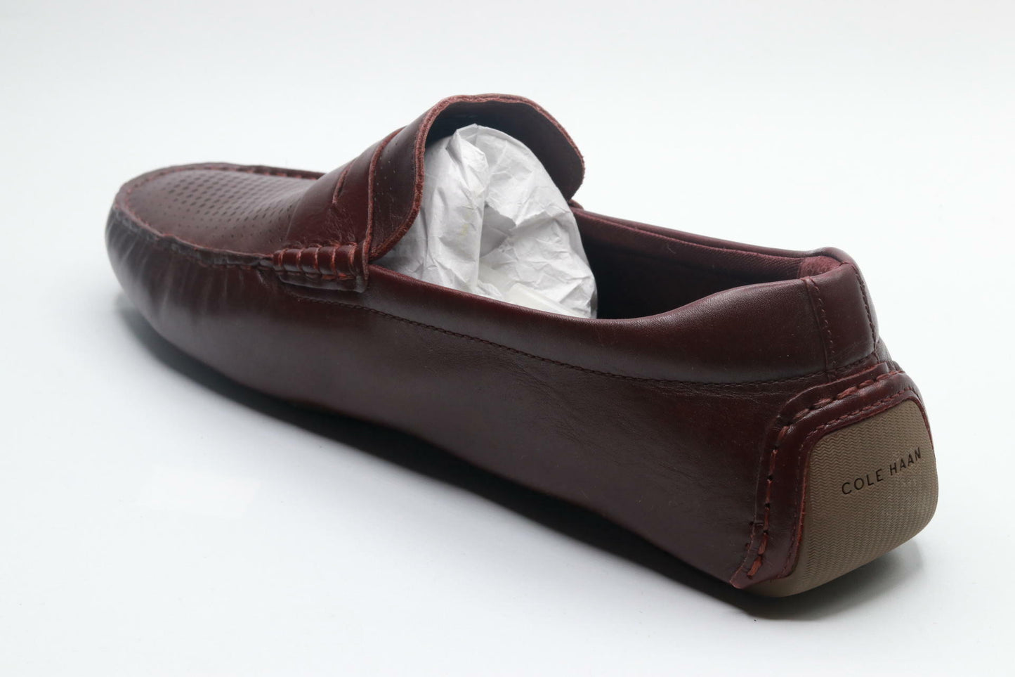 Cole Haan Men's Grand Laser Penny Driver Loafer Bloodstone Truffle 10.5 W