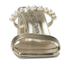 Stuart Weitzman Goldie 60 Block Slide Light Gold 8.5 B