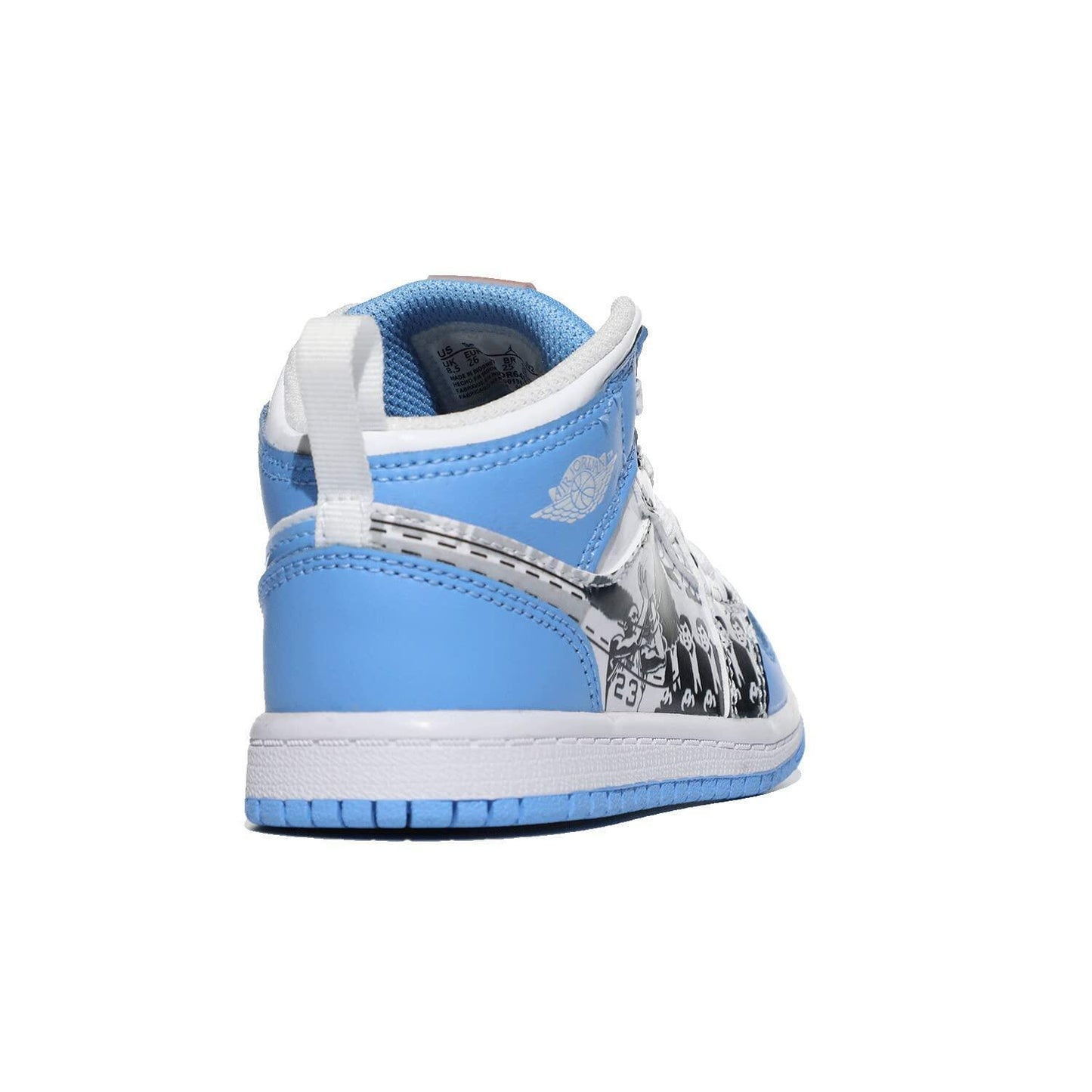 Jordan Baby Boy's 1 Mid SS (Infant/Toddler) White/University Blue/Starfish 7 Toddler M