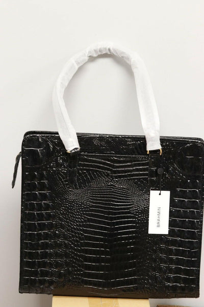 Brahmin Melbourne Tia Women's Leather Tote Bag - Black