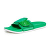 adidas by Stella McCartney Women's Slides, RichGreen/RichGreen/White, 7.5 Medium US
