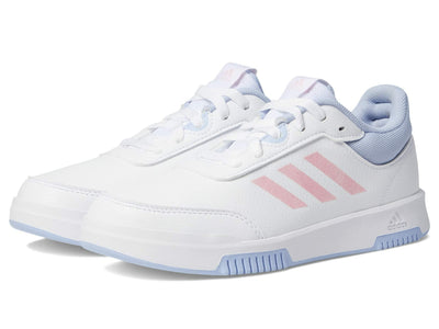 adidas Girl's Tensaur Sport (Little Kid/Big Kid) White/Blue Dawn/Clear Pink 1 5.5 Big Kid M
