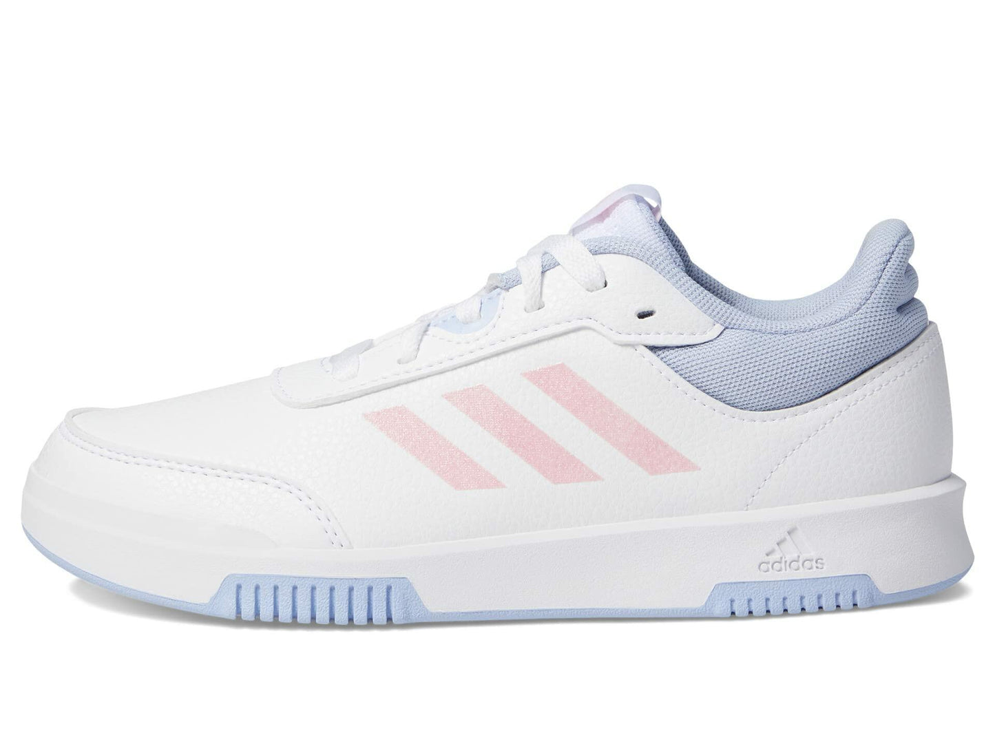 adidas Girl's Tensaur Sport (Little Kid/Big Kid) White/Blue Dawn/Clear Pink 1 5.5 Big Kid M