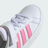 adidas Girl's Grand Court 2.0 Elastic (Little Kid/Big Kid) White/Bliss Pink/Clear Pink 2 Little Kid M