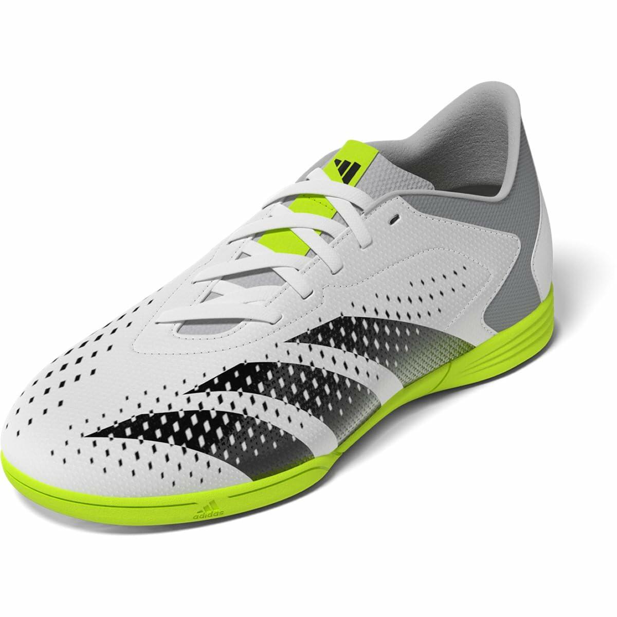 adidas Soccer Predator Accuracy.4 Indoor Sala (Little Kid/Big Kid) Footwear White/Core Black/Lucid Lemon 6 Big Kid M