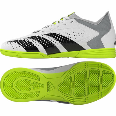 adidas Soccer Predator Accuracy.4 Indoor Sala (Little Kid/Big Kid) Footwear White/Core Black/Lucid Lemon 6 Big Kid M
