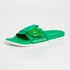 adidas by Stella McCartney Women's Slides, RichGreen/RichGreen/White, 7.5 Medium US