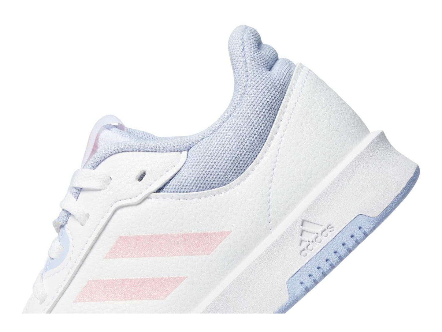 adidas Girl's Tensaur Sport (Little Kid/Big Kid) White/Blue Dawn/Clear Pink 1 5.5 Big Kid M