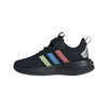 adidas Racer TR23 Elastic Lace & Strap Sneaker, Black/Silver Metallic/Black, 12.5 US Unisex Little Kid