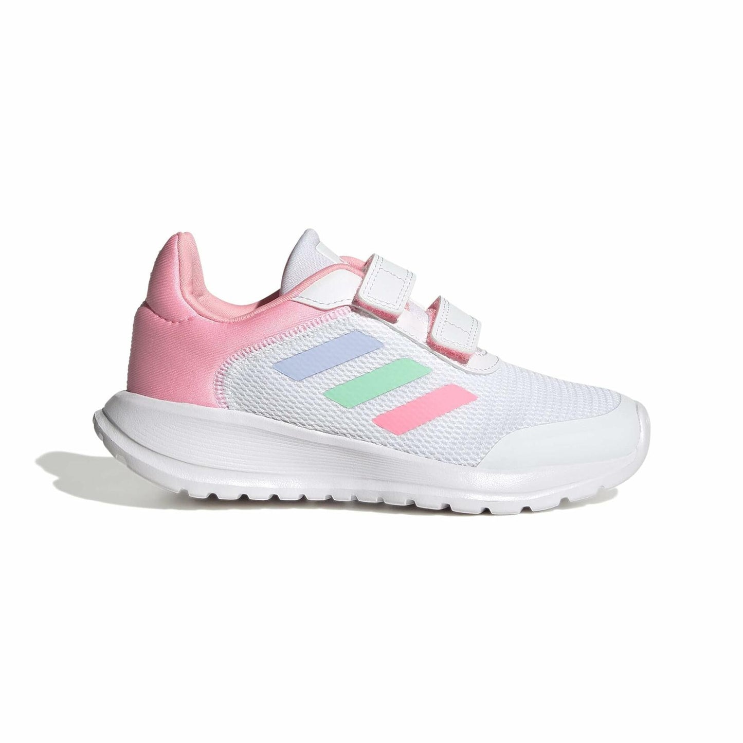 adidas Girl's Tensaur Run (Little Kid/Big Kid) White/Blue Dawn/Beam Pink 1 1 Little Kid M