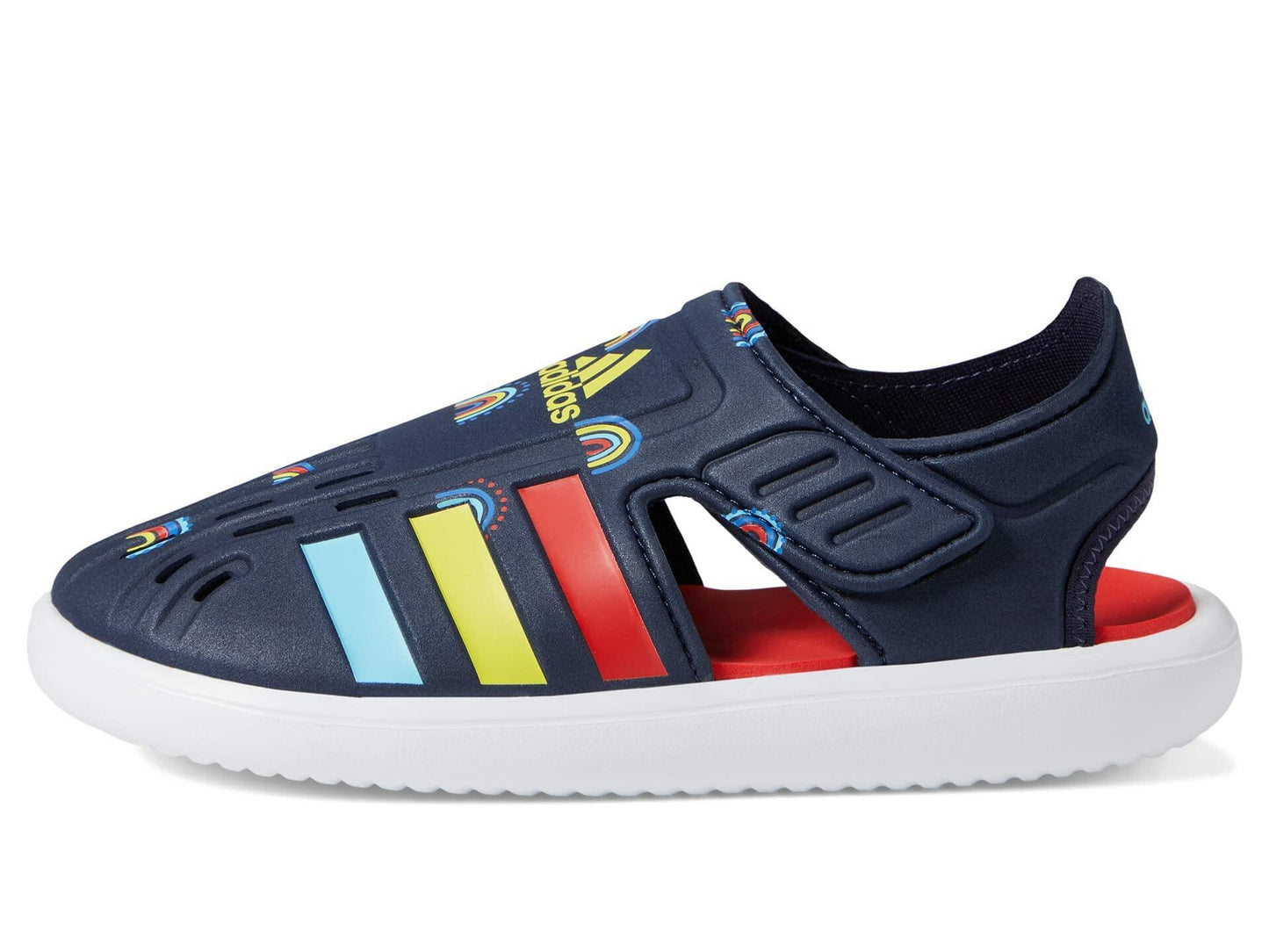 adidas Boy's Closed Toe Water Sandals (Toddler/Little Kid) Ink/Bold Orange/Impact Yellow 2 Little Kid M
