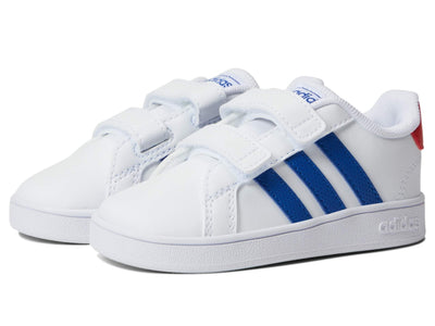 adidas Grand Court CF (Toddler) White/Team Royal Blue/Vivid Red 10 Toddler M