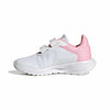 adidas Girl's Tensaur Run (Little Kid/Big Kid) White/Blue Dawn/Beam Pink 1 1 Little Kid M