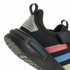 adidas Racer TR23 Elastic Lace & Strap Sneaker, Black/Silver Metallic/Black, 12.5 US Unisex Little Kid