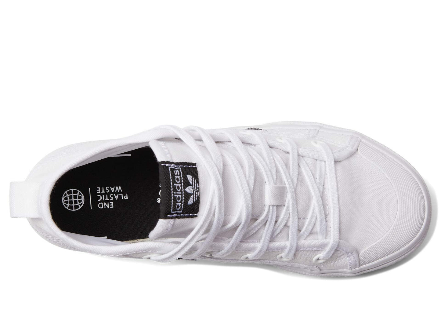 adidas Originals Girl's Nizza Platform (Little Kid) White/Black/White 13 Little Kid M