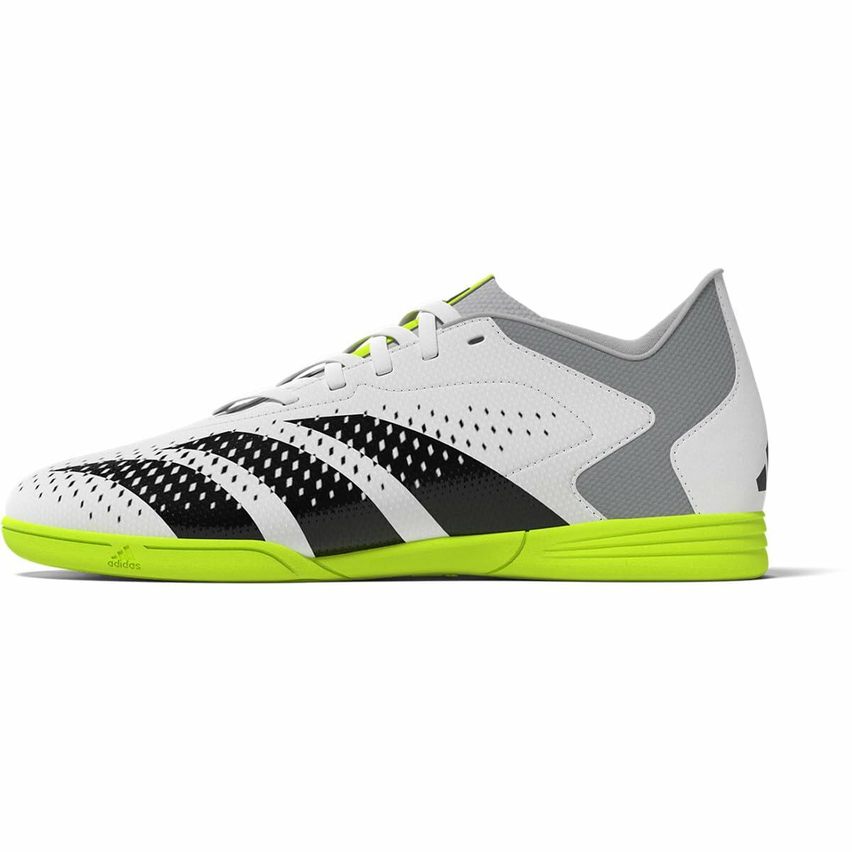 adidas Soccer Predator Accuracy.4 Indoor Sala (Little Kid/Big Kid) Footwear White/Core Black/Lucid Lemon 6 Big Kid M