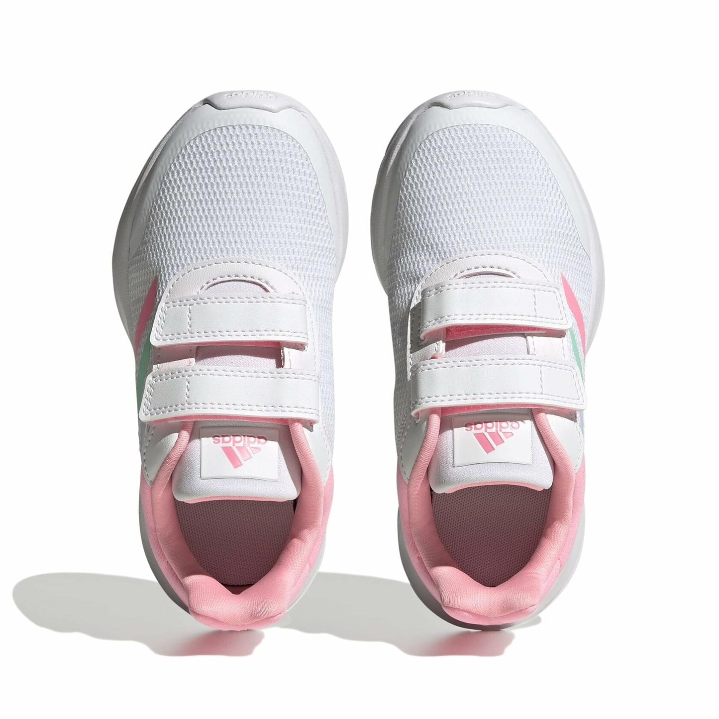 adidas Girl's Tensaur Run (Little Kid/Big Kid) White/Blue Dawn/Beam Pink 1 1 Little Kid M