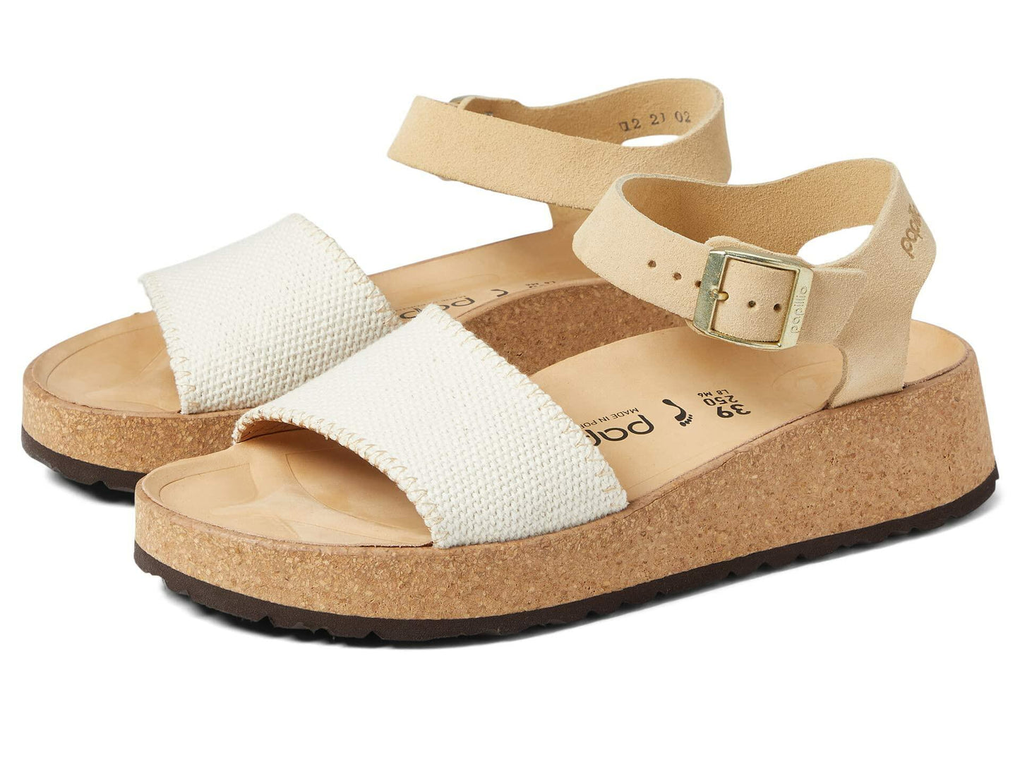 Birkenstock Glenda by Papillio Natural/Almond Canvas/Suede EU 42 (US Women's 11-11.5) Narrow