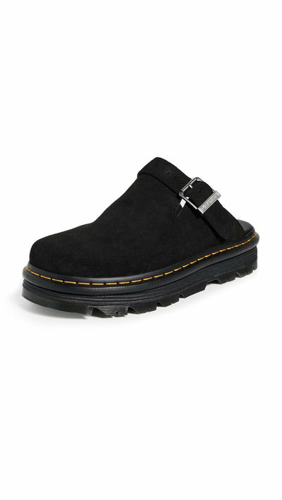 Dr. Martens Unisex Zebzag Mule, Black Eh Suede, 9UK, 11 US Women/10 US Men