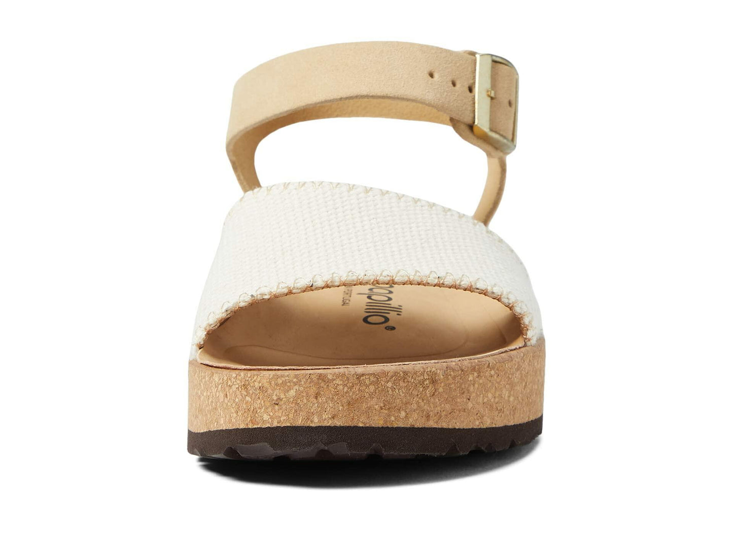 Birkenstock Glenda by Papillio Natural/Almond Canvas/Suede EU 42 (US Women's 11-11.5) Narrow
