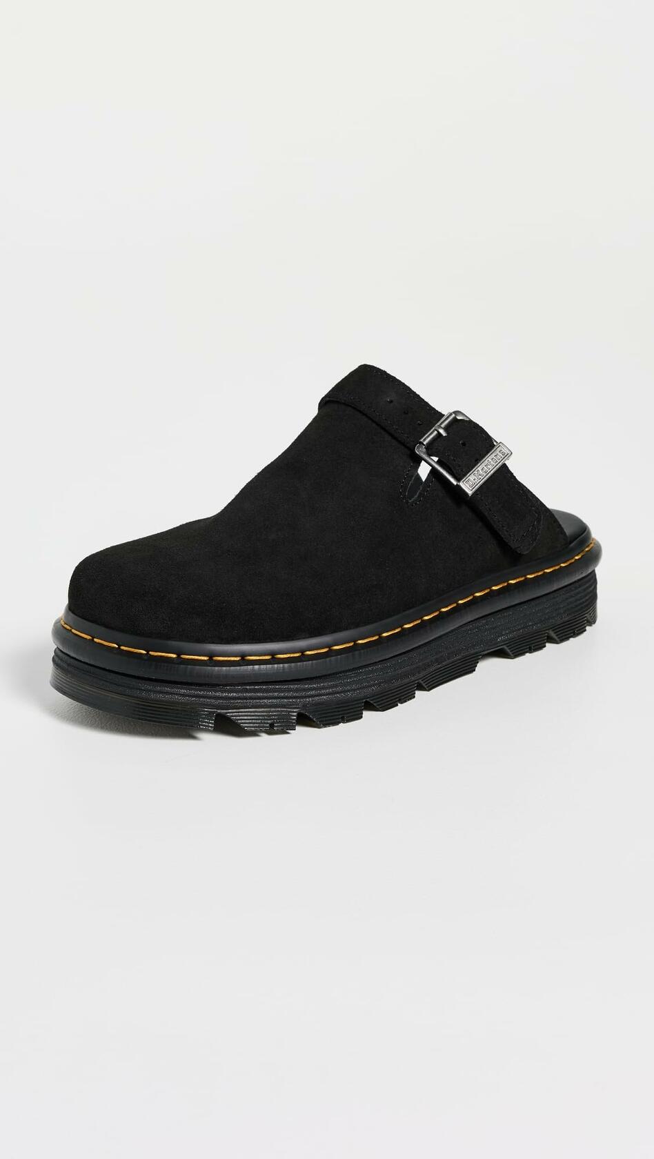 Dr. Martens Unisex Zebzag Mule, Black Eh Suede, 9UK, 11 US Women/10 US Men