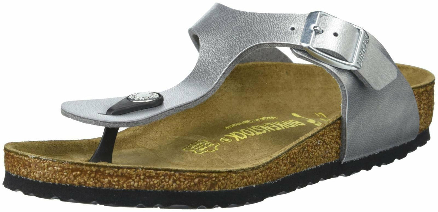 Birkenstock Gizeh Dress Sandal (Little Kid/Big Kid),Silver,34 M EU (3-3.5 M US Big Kid)