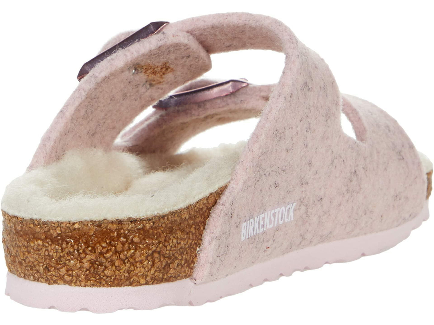 Birkenstock Arizona Happy Lamb (Toddler/Little Kids/Big Kids) Soft Pink/Natural EU 29 (US 11-11.5 Little Kid) Narrow