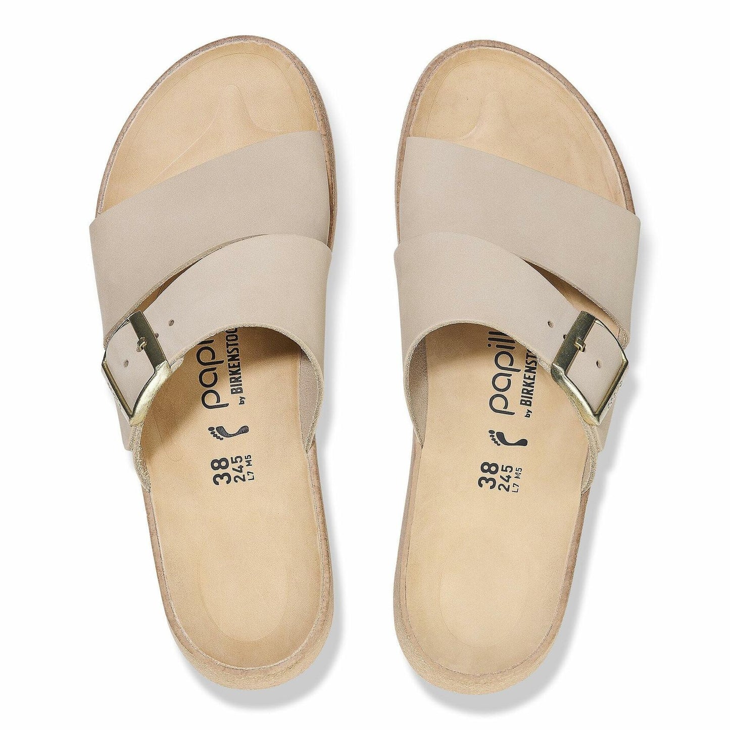 Birkenstock Women's Almina Nubuck Leather, Sandcastle, 6-6.5 US