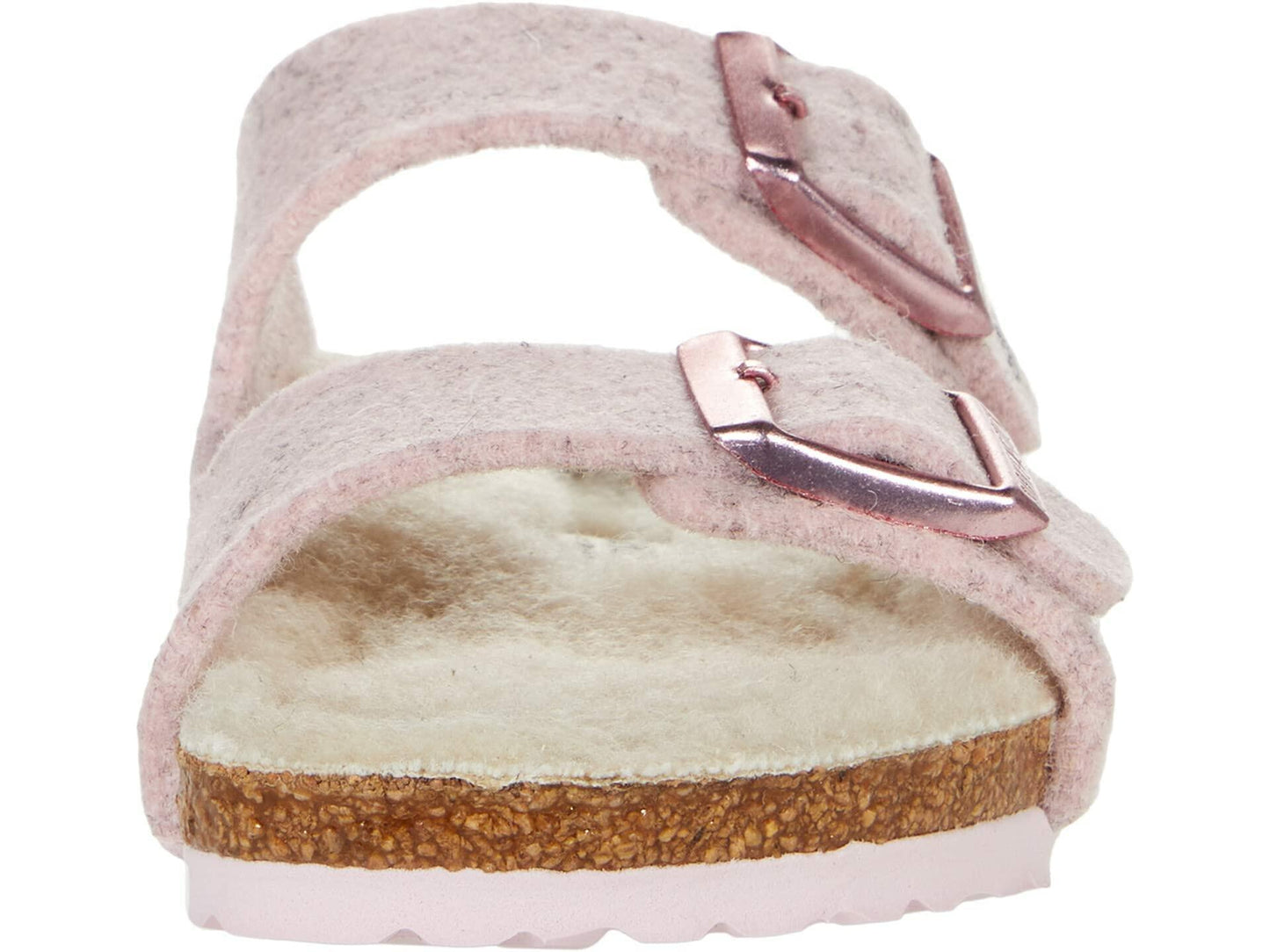 Birkenstock Arizona Happy Lamb (Toddler/Little Kids/Big Kids) Soft Pink/Natural EU 29 (US 11-11.5 Little Kid) Narrow